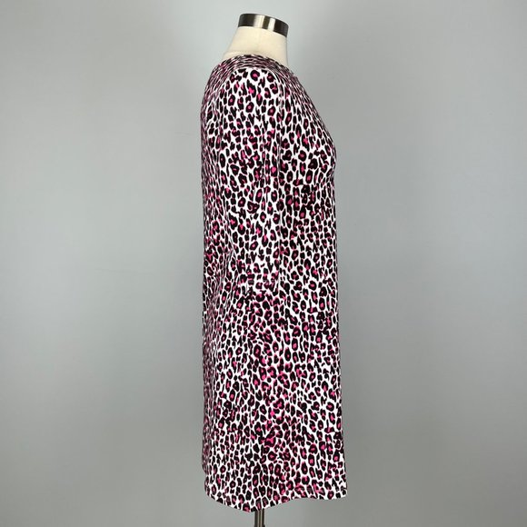 Tyler Boe Alexa Womens Pink Leopard Animal Print A Line Dress Cotton size Small - Picture 5 of 12